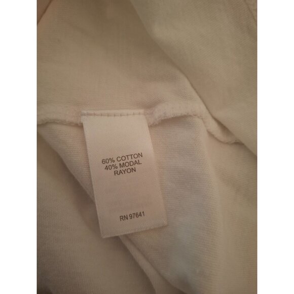 Pure Jill Womens Blouse Medium White Elliptical Layered 3/4 Sleeve Lagenlook - Picture 5 of 8